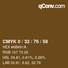 Color code: CMYK 0 / 32 / 76 / 58 | qconv.com