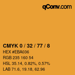 颜色代码: CMYK 0 / 32 / 77 / 8 | qconv.com