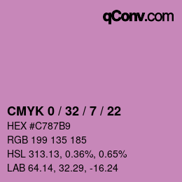 カラーコード: CMYK 0 / 32 / 7 / 22 | qconv.com