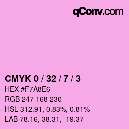 カラーコード: CMYK 0 / 32 / 7 / 3 | qconv.com