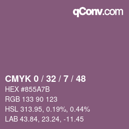カラーコード: CMYK 0 / 32 / 7 / 48 | qconv.com