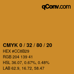 Color code: CMYK 0 / 32 / 80 / 20 | qconv.com