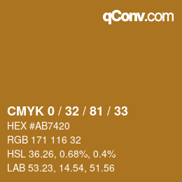 Color code: CMYK 0 / 32 / 81 / 33 | qconv.com