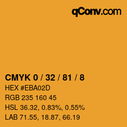 カラーコード: CMYK 0 / 32 / 81 / 8 | qconv.com