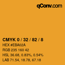 カラーコード: CMYK 0 / 32 / 82 / 8 | qconv.com