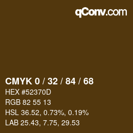 カラーコード: CMYK 0 / 32 / 84 / 68 | qconv.com