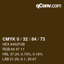 Código de color: CMYK 0 / 32 / 84 / 73 | qconv.com