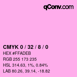 Farbcode: CMYK 0 / 32 / 8 / 0 | qconv.com
