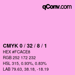 カラーコード: CMYK 0 / 32 / 8 / 1 | qconv.com