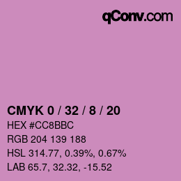 Color code: CMYK 0 / 32 / 8 / 20 | qconv.com