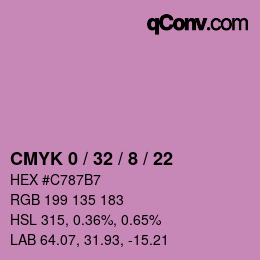 Farbcode: CMYK 0 / 32 / 8 / 22 | qconv.com