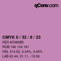 Farbcode: CMYK 0 / 32 / 8 / 23 | qconv.com