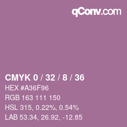 カラーコード: CMYK 0 / 32 / 8 / 36 | qconv.com