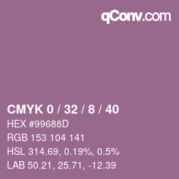 Color code: CMYK 0 / 32 / 8 / 40 | qconv.com