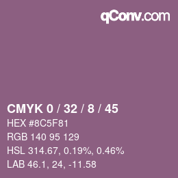 Color code: CMYK 0 / 32 / 8 / 45 | qconv.com