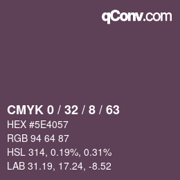 Color code: CMYK 0 / 32 / 8 / 63 | qconv.com