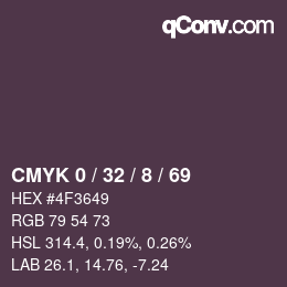 Color code: CMYK 0 / 32 / 8 / 69 | qconv.com