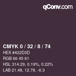 Color code: CMYK 0 / 32 / 8 / 74 | qconv.com
