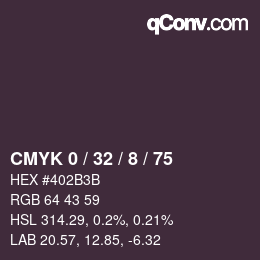 Color code: CMYK 0 / 32 / 8 / 75 | qconv.com