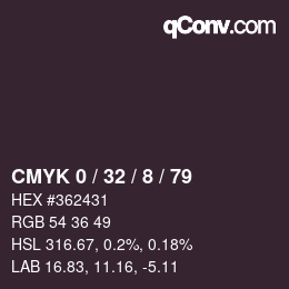 Color code: CMYK 0 / 32 / 8 / 79 | qconv.com