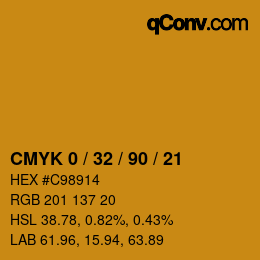 Color code: CMYK 0 / 32 / 90 / 21 | qconv.com