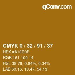 Color code: CMYK 0 / 32 / 91 / 37 | qconv.com