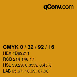 Color code: CMYK 0 / 32 / 92 / 16 | qconv.com
