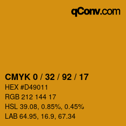 Color code: CMYK 0 / 32 / 92 / 17 | qconv.com