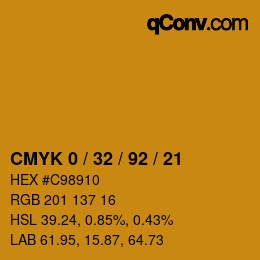 Color code: CMYK 0 / 32 / 92 / 21 | qconv.com