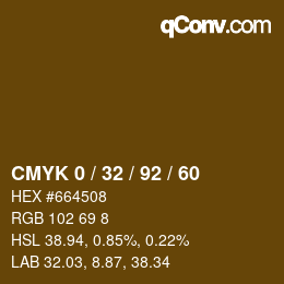 Color code: CMYK 0 / 32 / 92 / 60 | qconv.com