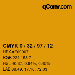 Color code: CMYK 0 / 32 / 97 / 12 | qconv.com