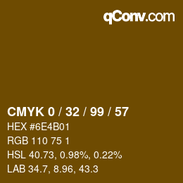 Color code: CMYK 0 / 32 / 99 / 57 | qconv.com