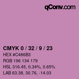 颜色代码: CMYK 0 / 32 / 9 / 23 | qconv.com