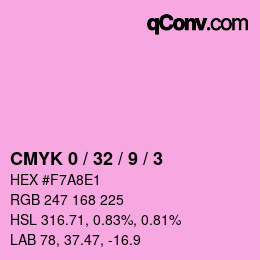 カラーコード: CMYK 0 / 32 / 9 / 3 | qconv.com