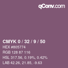 カラーコード: CMYK 0 / 32 / 9 / 50 | qconv.com