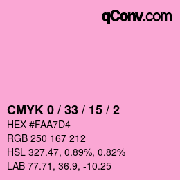 Color code: CMYK 0 / 33 / 15 / 2 | qconv.com