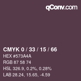Color code: CMYK 0 / 33 / 15 / 66 | qconv.com