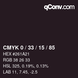 Color code: CMYK 0 / 33 / 15 / 85 | qconv.com