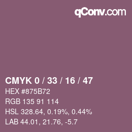 Código de color: CMYK 0 / 33 / 16 / 47 | qconv.com