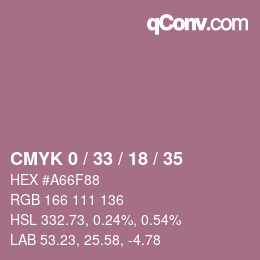 Color code: CMYK 0 / 33 / 18 / 35 | qconv.com