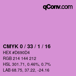 Color code: CMYK 0 / 33 / 1 / 16 | qconv.com