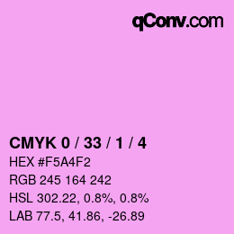 Color code: CMYK 0 / 33 / 1 / 4 | qconv.com