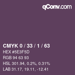 Color code: CMYK 0 / 33 / 1 / 63 | qconv.com