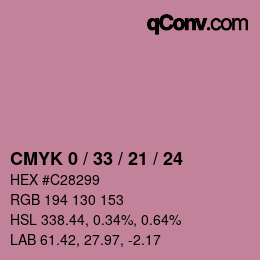 Color code: CMYK 0 / 33 / 21 / 24 | qconv.com
