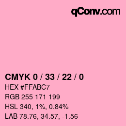 Color code: CMYK 0 / 33 / 22 / 0 | qconv.com