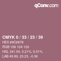 Color code: CMYK 0 / 33 / 23 / 39 | qconv.com