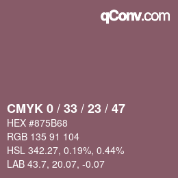 Color code: CMYK 0 / 33 / 23 / 47 | qconv.com
