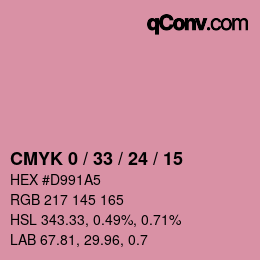 Color code: CMYK 0 / 33 / 24 / 15 | qconv.com