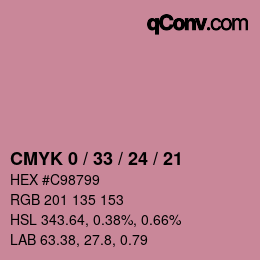 颜色代码: CMYK 0 / 33 / 24 / 21 | qconv.com