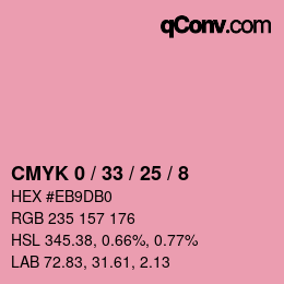 Color code: CMYK 0 / 33 / 25 / 8 | qconv.com